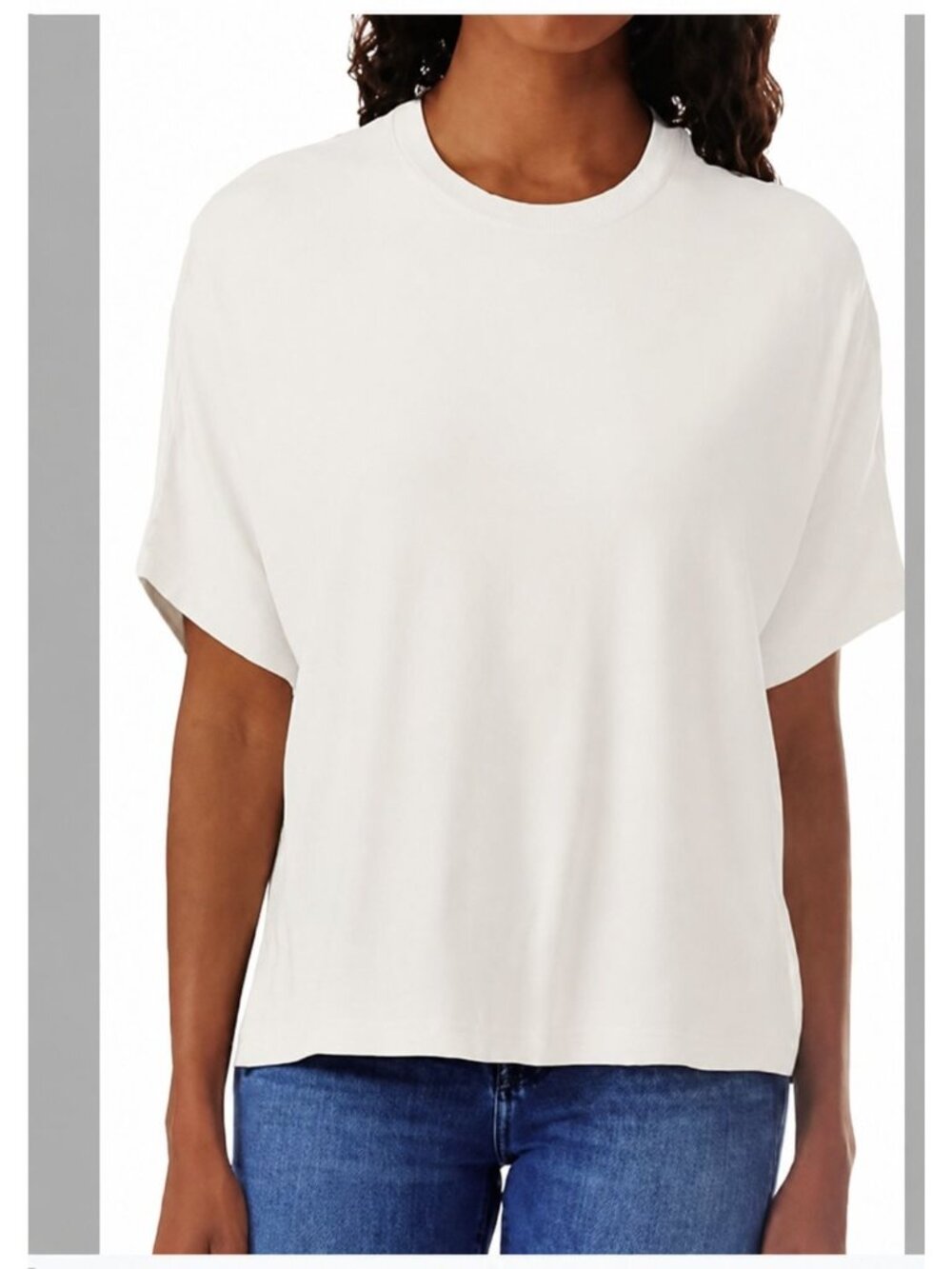 Splendid Women S Boxy Short Sleeve Sweater Top Cream S - Picture 1 of 7